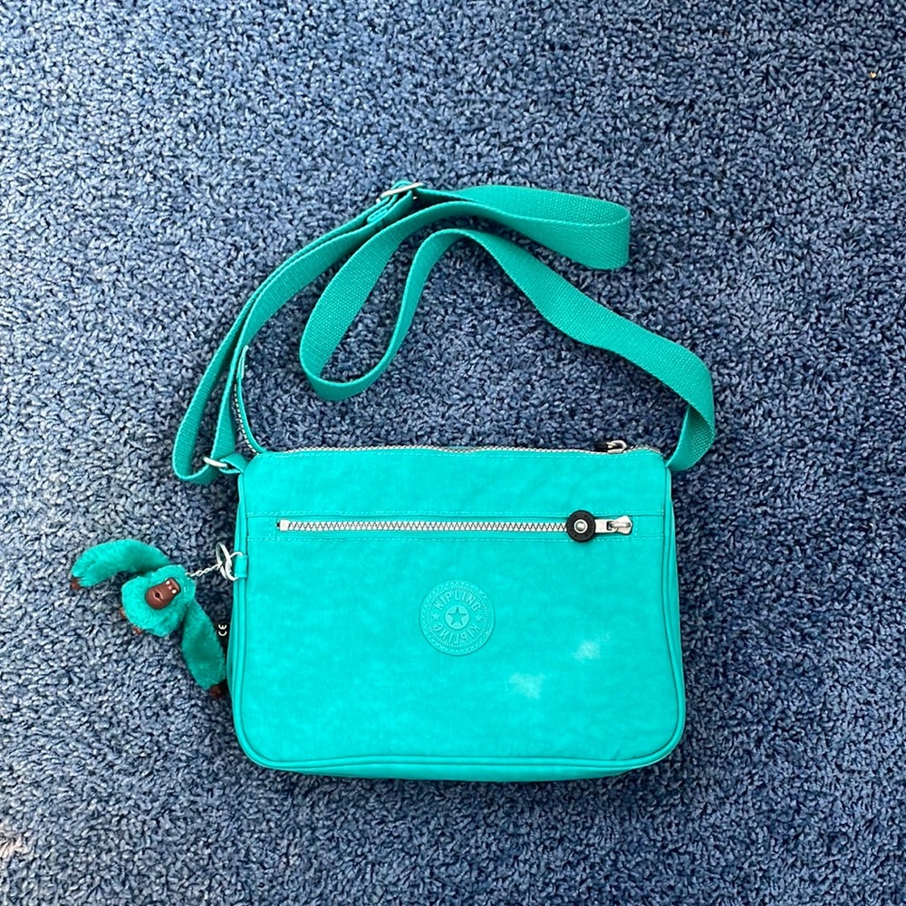 Vintage Kipling Teal Crossbody.